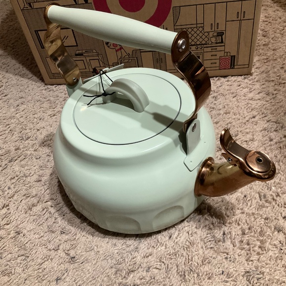 Hearth & Hand with Magnola - 2qt Stainless Steel Arch Cutout Teapot Serene Green - Picture 6 of 13